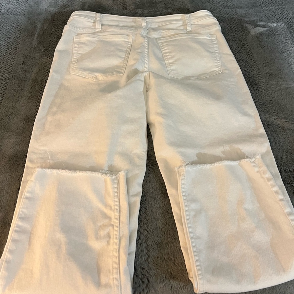 White Denim Silver Most Wanted Crop Jeans Pristine Condition - Picture 3 of 5